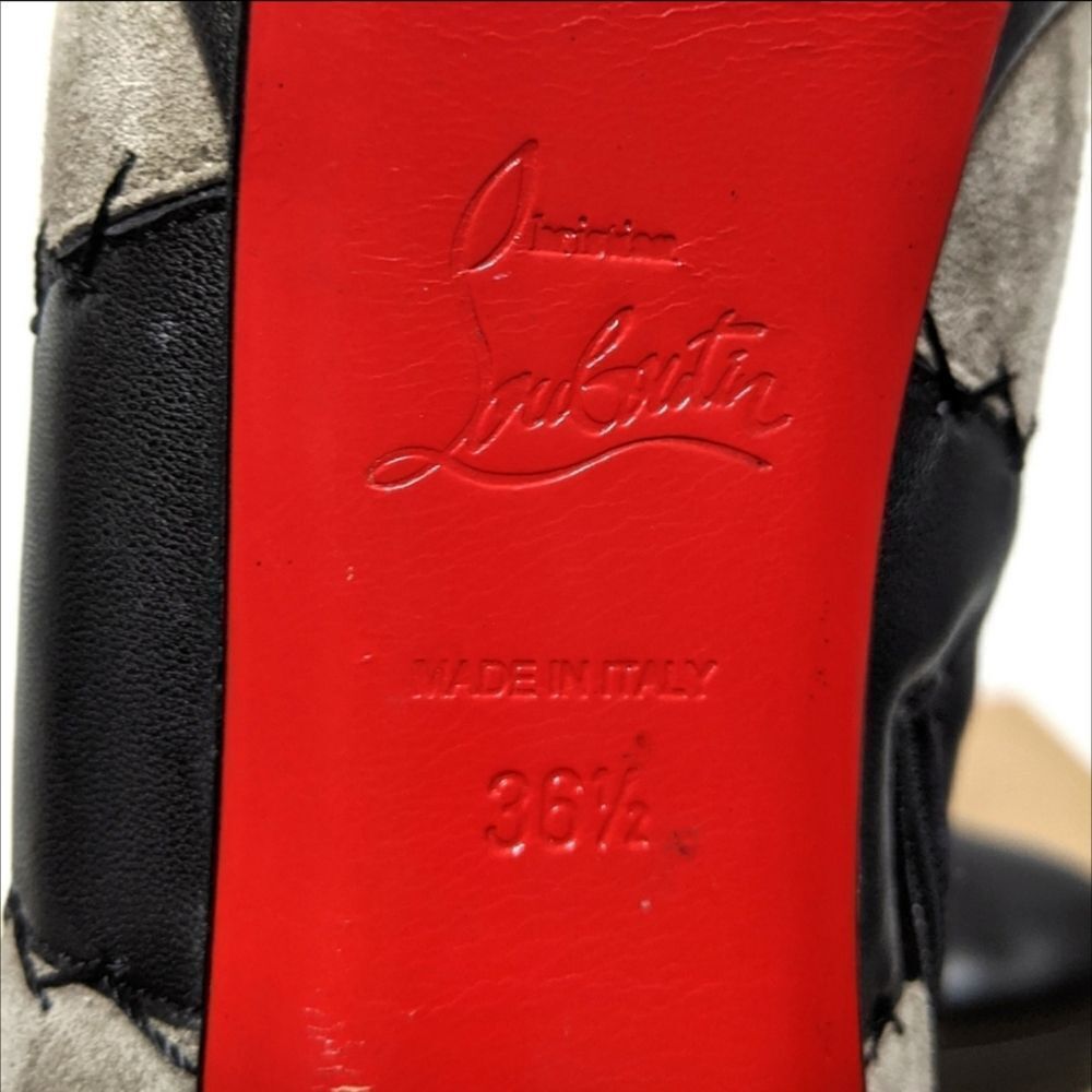 CHRISTIAN LOUBOUTIN Multi Booty 140 Leather Platform Booties 36.5 - Picture 9 of 12